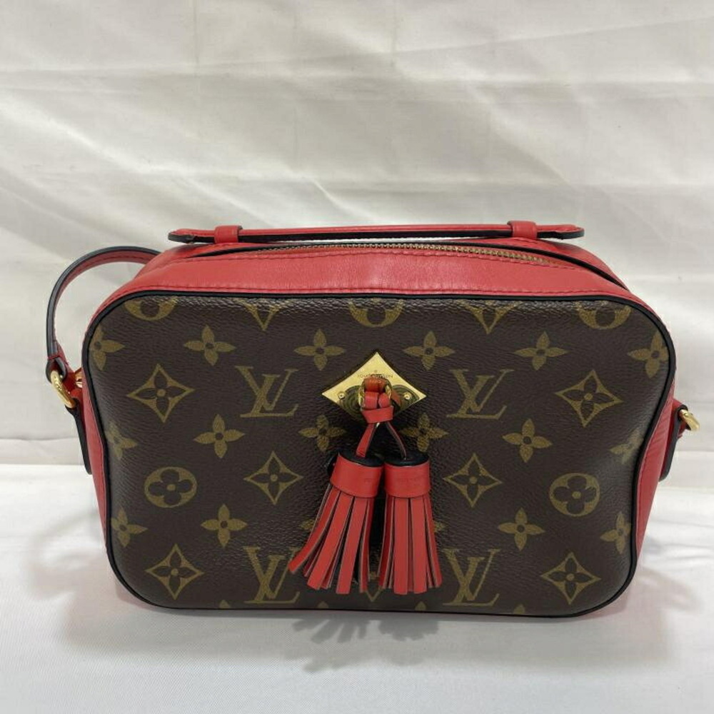 LOUIS VUITTON Saint-Onge Monogram Coquelicot M43556 Handbag Shoulder Bag Loui...